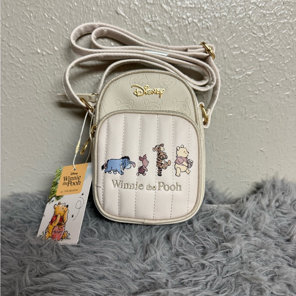 Disney Primark Winnie the Pooh Cream and Gold Mini Crossbody Bag